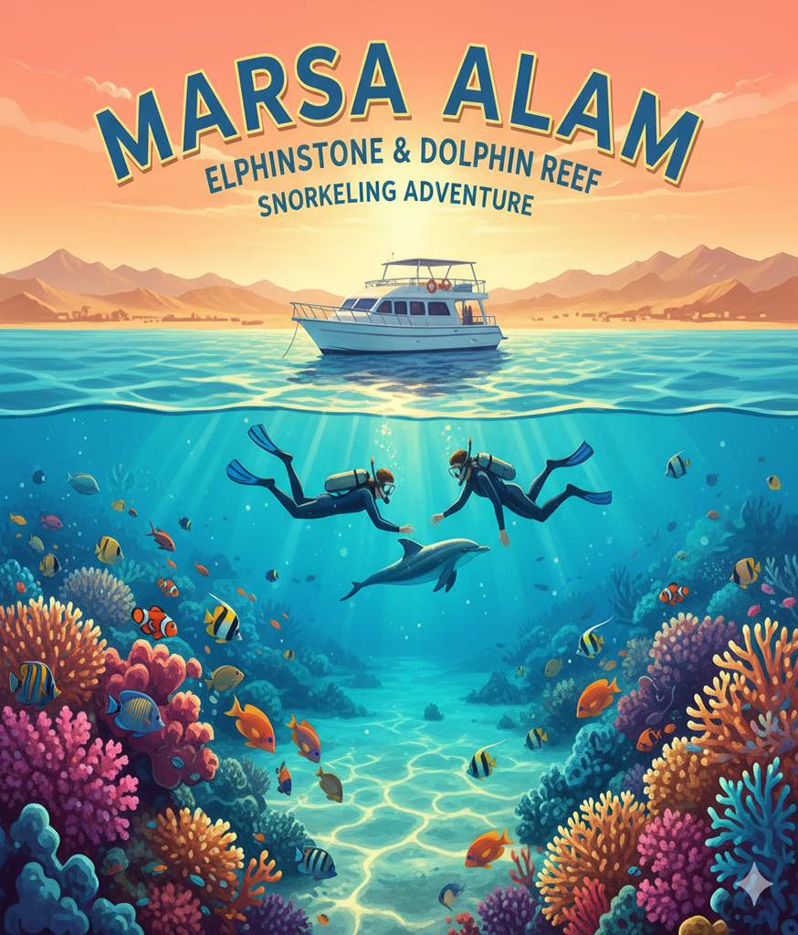 Elphinstone & Dolphin Reef Snorkeling – Marsa Alam 1 Day Tour vertical1
